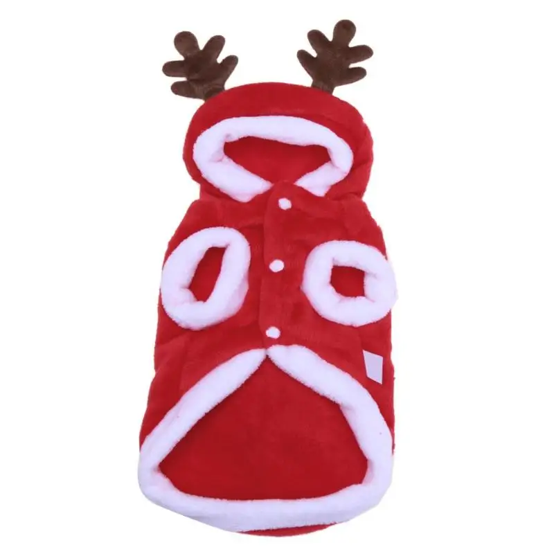 Pet Christmas Red Hat Cloth Santa Elk Velvet Funny Halloween Kitten Puppy Clothes Costume Dog Cat Dressing Accessories