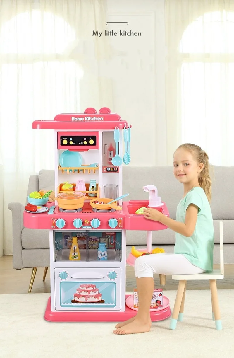  Children's Educational toys kid's Kitchen With Light Simulation Spray kitchen Toy Play house simula - 4000464230467