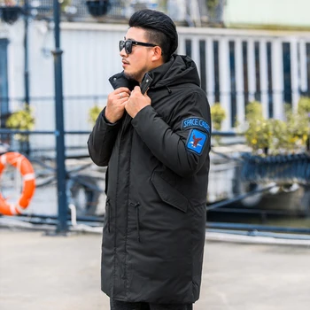 

Color Parker Winter Men Long Jacket Exquisite Men Pure Warm Cuff Design Breathable Large Size Jacket 5XL 6XL 7XL 8XL