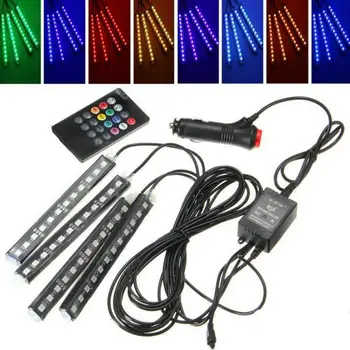 

Interior Remote Control Home Decor Wireless Battery Operated Car Colorful Led Music DIY Atmosphere Lights