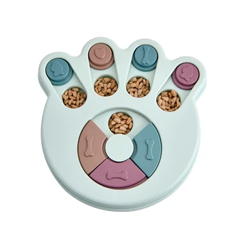 

Hot Pet Food Dispenser Dog Bowl Multifunction Educational Dog Toys Dog Puzzle Platter Training Blue