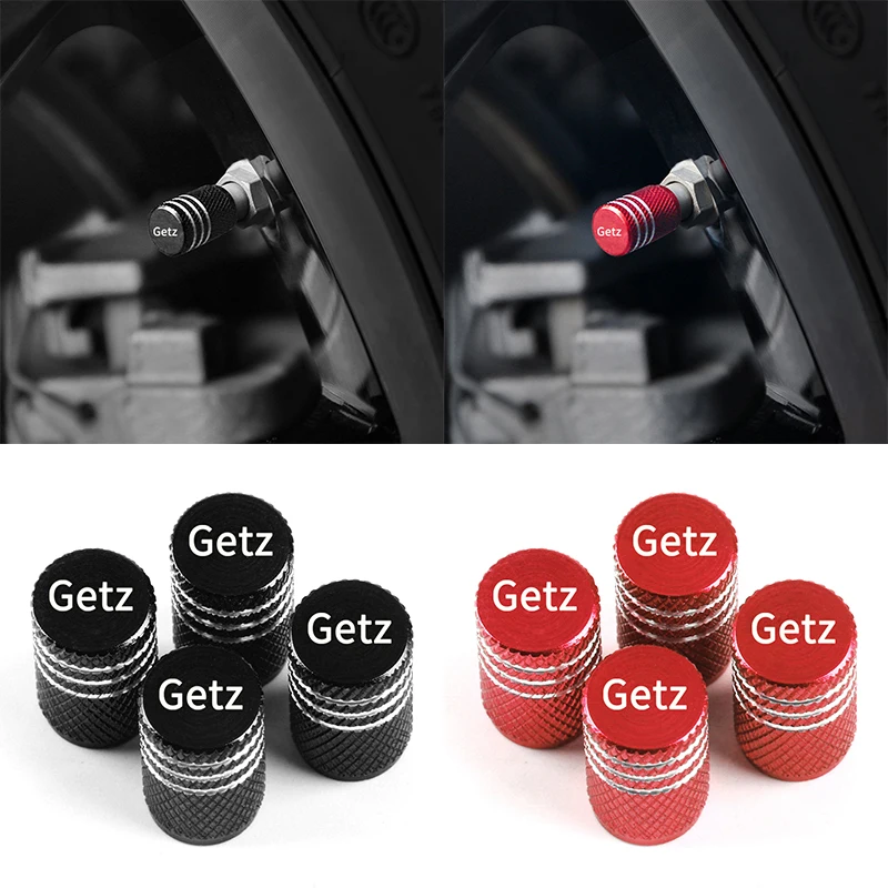 4pcs Aluminum Wheel Tire Valve Caps Stem Case For Hyundai Getz