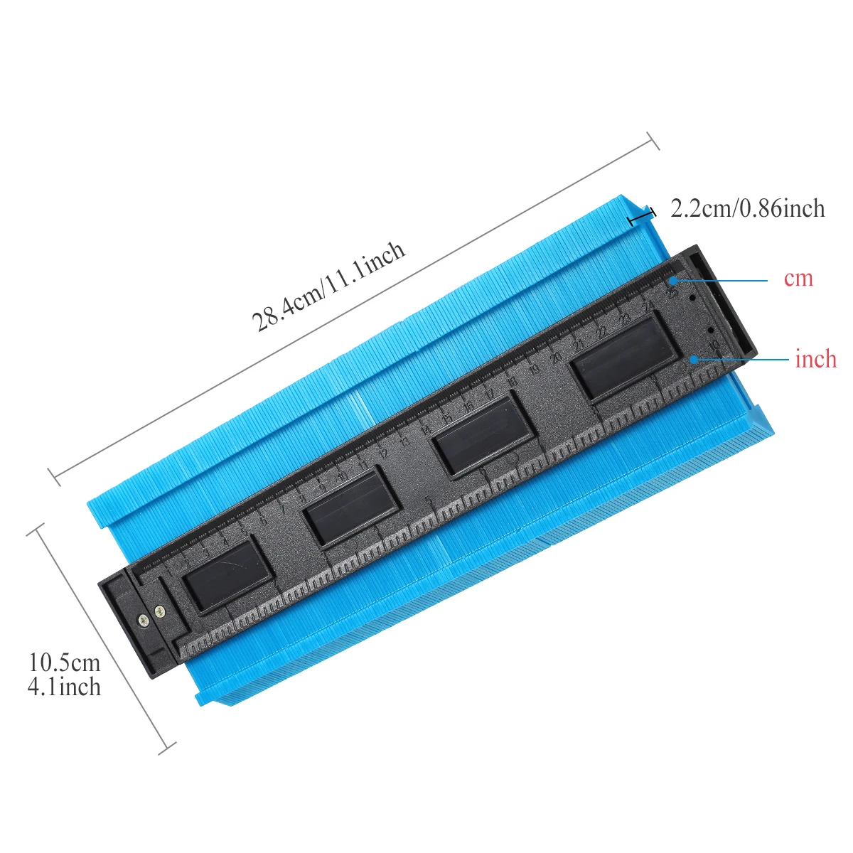 25cm blue Профессиональный Контур профиль датчик Edge формирование измерить линейкой Пластик контур Дубликатор duplo для клеточку измерены в ненатянутом ламинат деревообрабатывающий 12/25 см - Цвет: 25cm blue