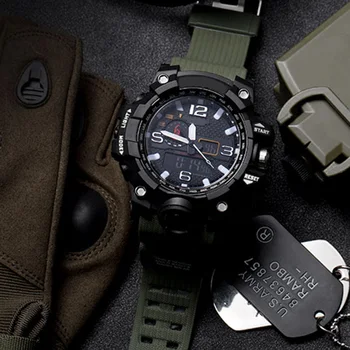 

Men 50m Waterproof Wristwatches Male Boy Sports Quartz Classic LED Watches Student Wrist Clock Timer