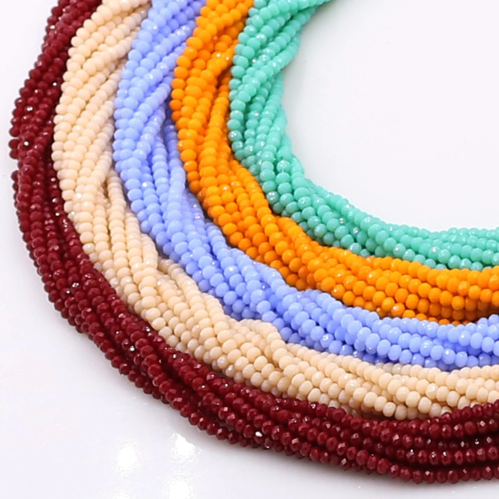 Круглые Бусины из стекла 2 мм 390 шт.|beads charms|glass spacer beadsbeads 2mm |