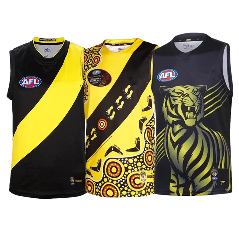 AFL 2019-2020 Тигры Ричмонда GUERNSEY Размер S-3XL печать пользовательские имена и номера