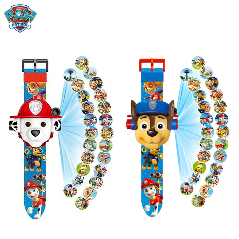 Часы Paw Patrol Dog модель мультфильма большая голова флип электронные проекционные