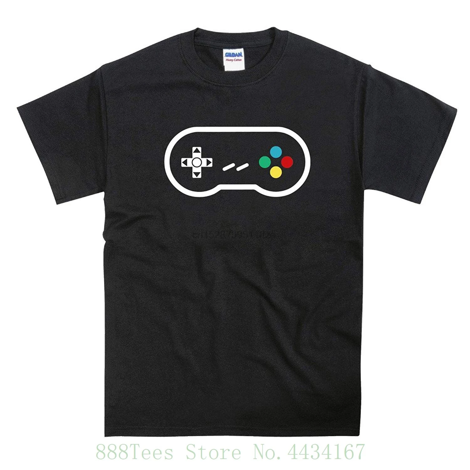 Мужская футболка Joypad Tribute с цветными кнопками и контроллером Snes Pad черная Новое