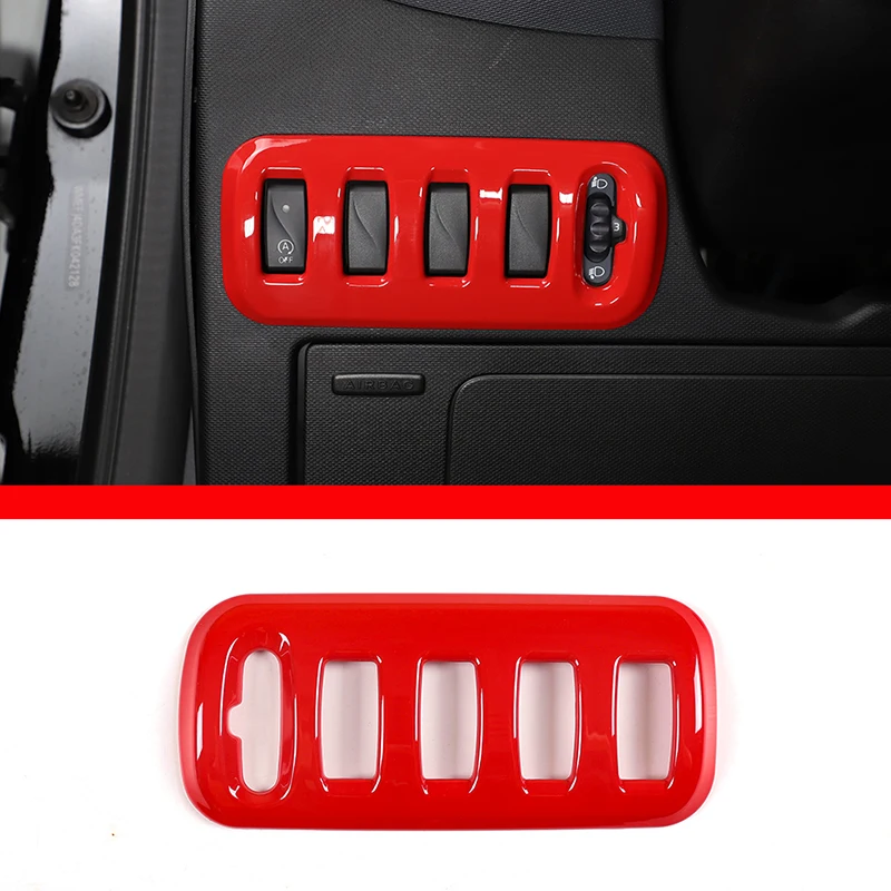 

ABS Car Headlight Switch Button Cover Trim Frame Sticker For Benz Smart 453 Fortwo Forfour 2015-2020 Auto Interior Accessories