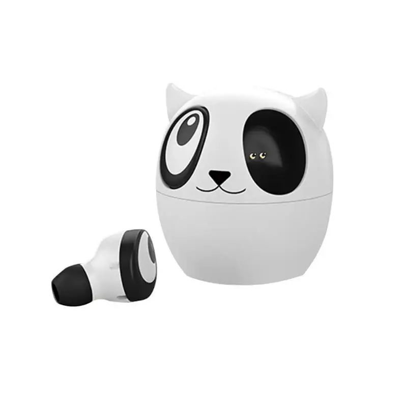 VODOOL мультфильм панда мини TWS Bluetooth наушники стерео беспроводные наушники Спортивная гарнитура с микрофоном зарядный чехол для iPhone Xiaomi