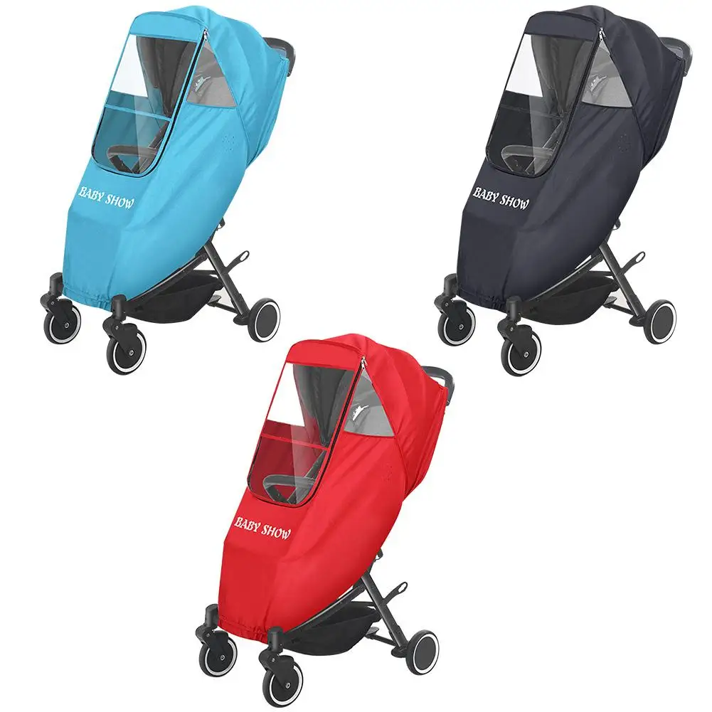 

Universal Baby Carriage Rain Cover Stroller Windshield Umbrella Stroller Weather Shield Warm Cover Stroller Weather Shield