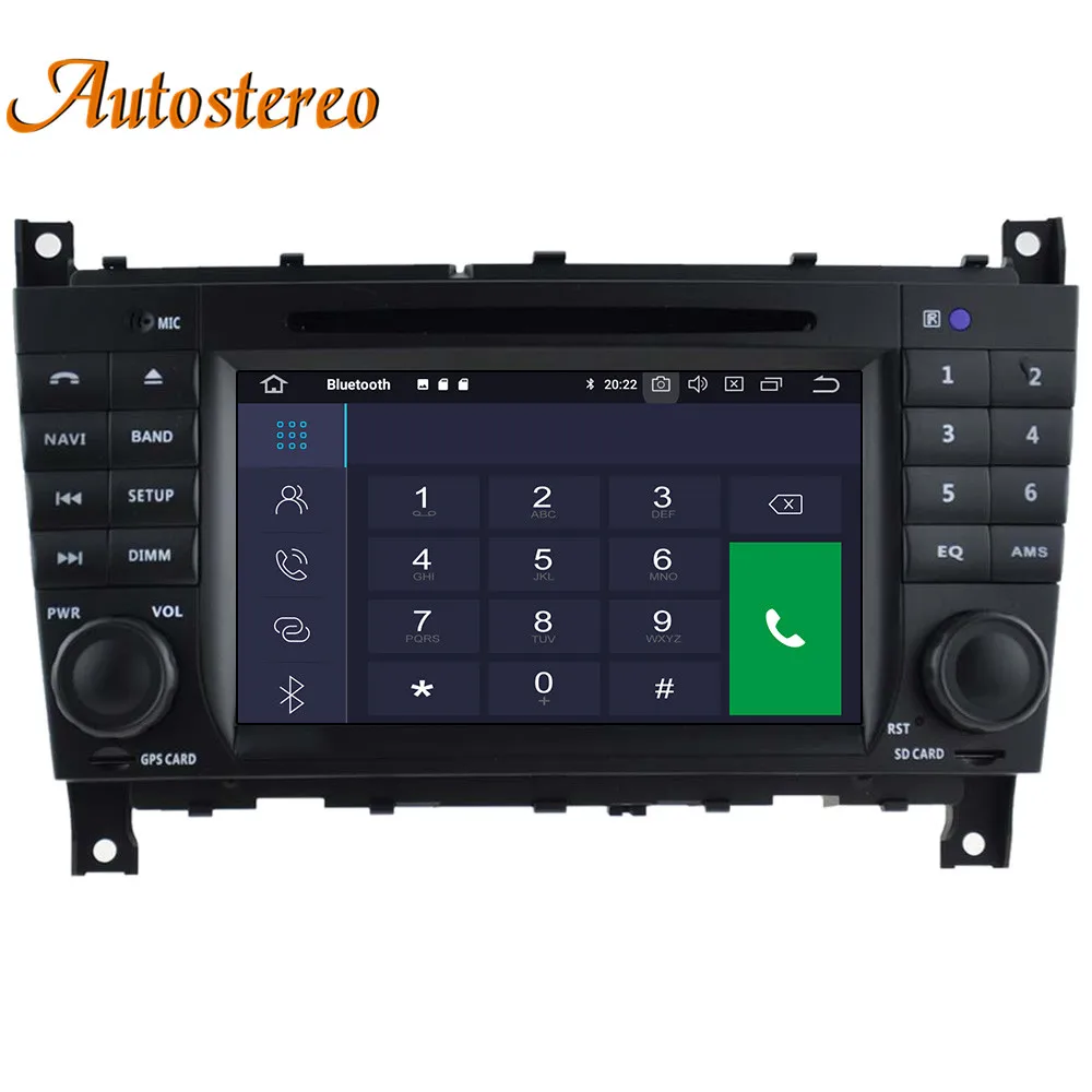 DSP 64G Android 9 автомобильный dvd-плеер gps навигация для Benz C-Class W203 2004-2007 Авто головное устройство Мультимедиа Радио магнитофон