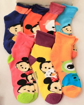 IVYYE/Микки и Минни, пришельцы, модные, японские, аниме, теплые носки, повседневные, длинные, зимние,, для женщин, девушек, хлопковые, новые