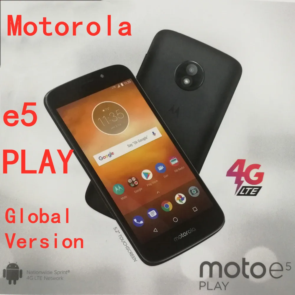 Motorola MOTO E5 Play смартфон 5," дешевый телефон Android для пожилых студентов для пожилых людей поддержка фронтальной вспышки мобильного телефона