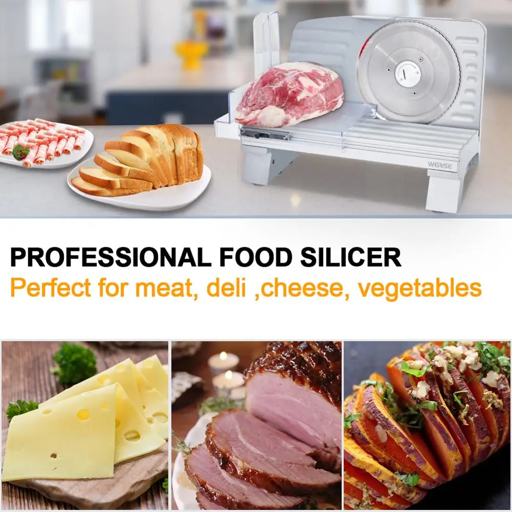 6.7 Electric Slicer Meat Slicer Household Desktop Lamb Slice Vegetables  Bread Hot Pot Ham Meat Machine Adjustable Thickness|Manual Slicers| -  AliExpress