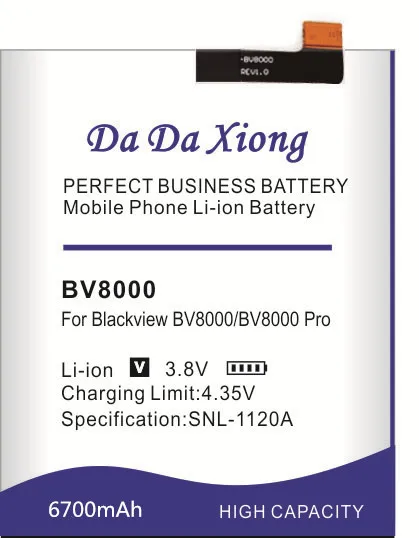 DaDaXiong 0 цикла 6700 мА/ч, V636468P для Blackview BV8000 Батарея Blackview BV8000 Pro бесплатные инструменты+ Стикеры