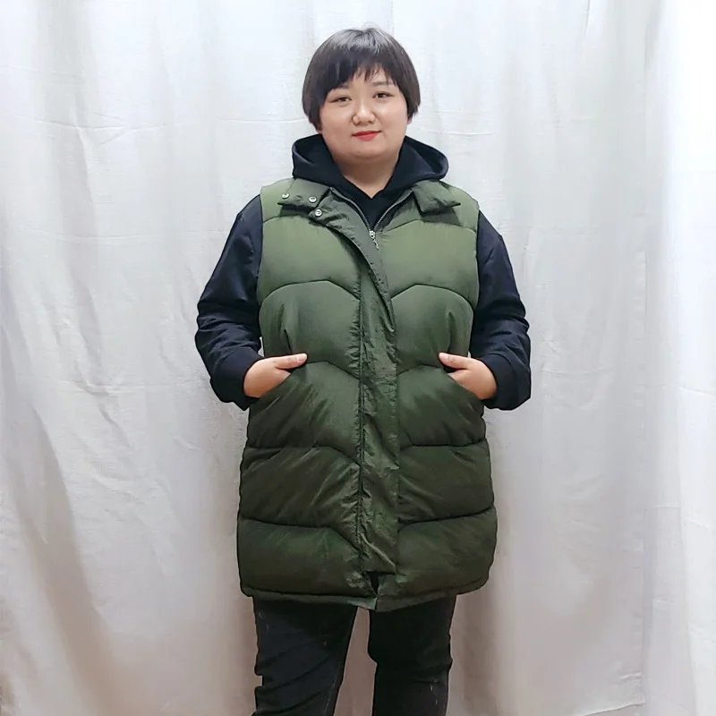 

Plus Size Women Winter Vest Waistcoat 2019 New Korean Edition Solid Stand Collar Sleeveless Cotton Vest Casual Jacket Outwear