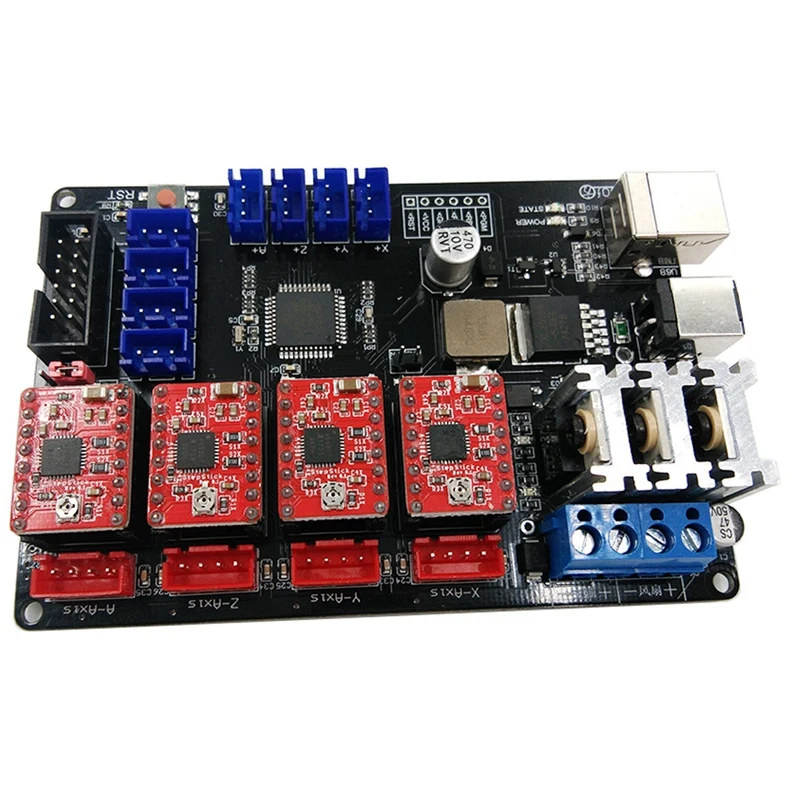 Diy ЧПУ Usb управление Лер 4 оси гравер машина панель управления гравировальный станок аксессуар материнская плата