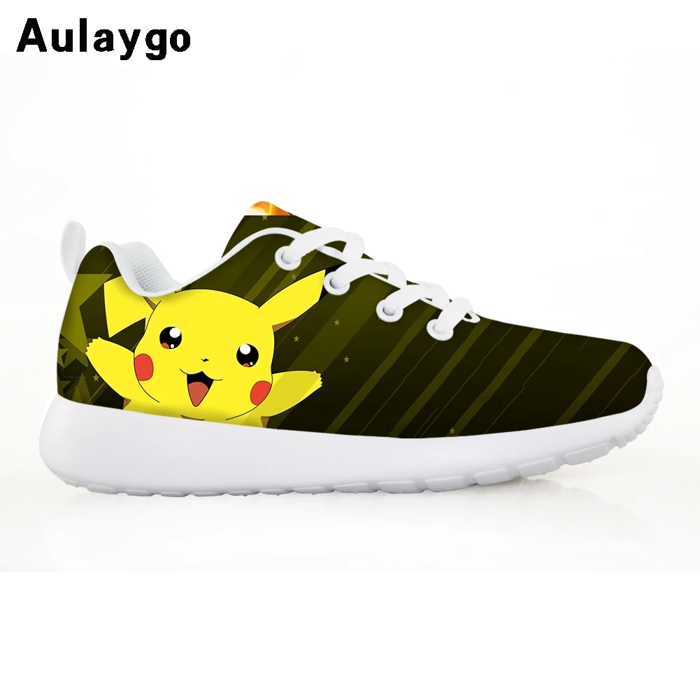 

Aulaygo Pikachu Pattern Sneakers For Girls Children Japan Anime Running Kid's Sneakers Lightweight Outdoor Students Sneaker Buty