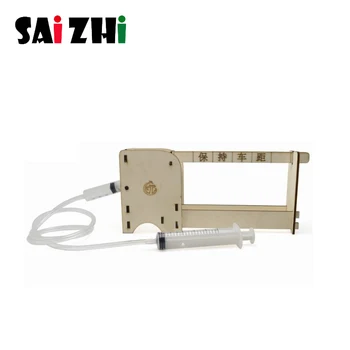 

Saizhi Hydraulic Handdrvien Barrier Gate Kids DIY Science Model Invention Kits Children Wooden Physics Education Equipment Toys