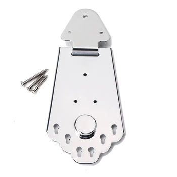 

6 Strings Guitar Mandolin Tailpiece Bridge with Mount Screws, Chrome