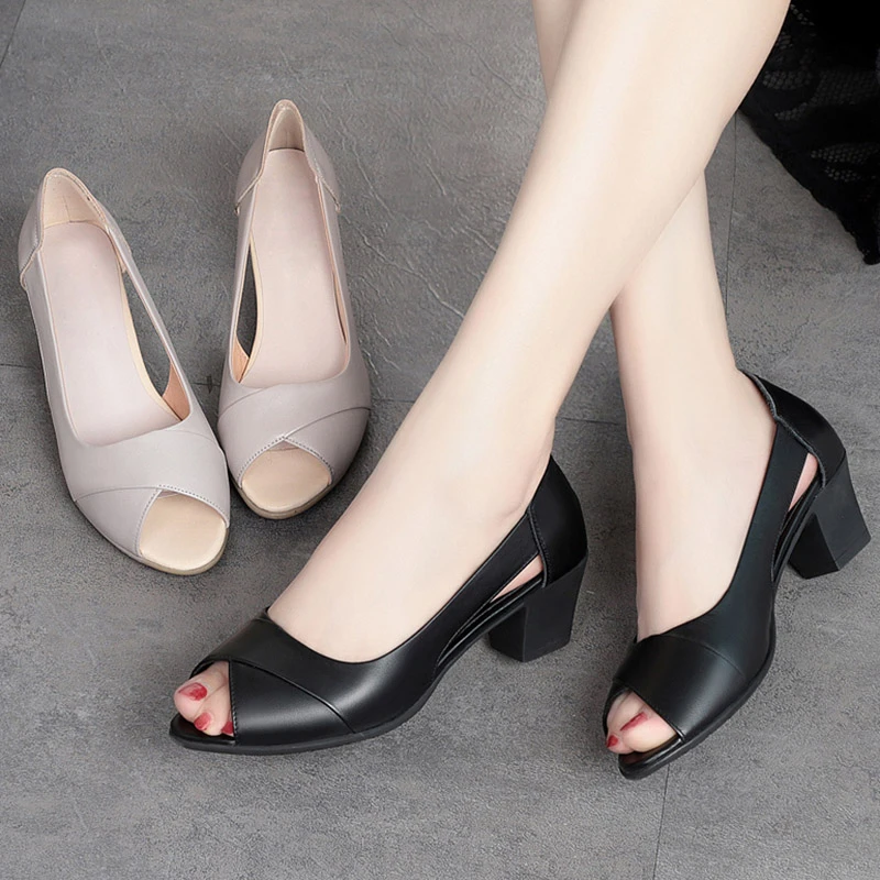 open toe heels at work