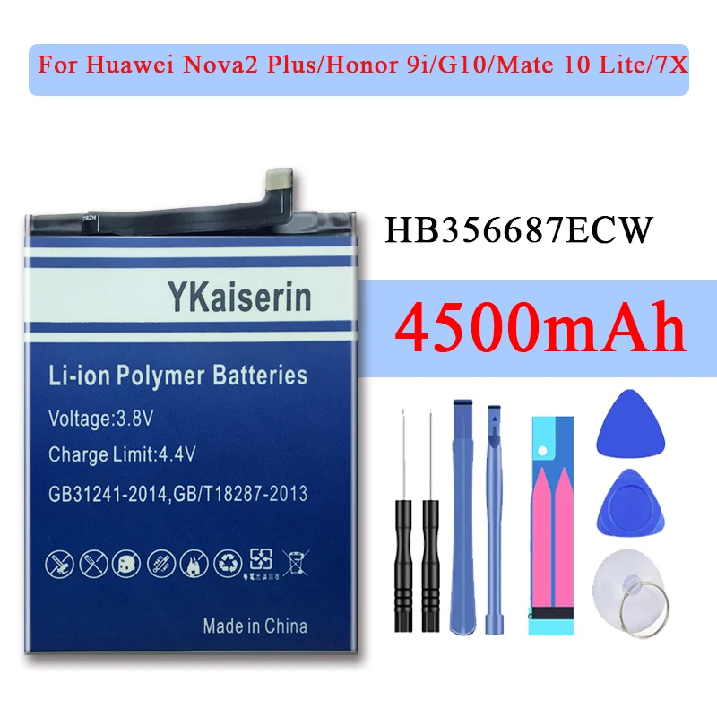 Аккумулятор 4500 мАч HB356687ECW для huawei Nova 2 Plus Nova 2i Honor 9i huawei G10 mate 10 Lite для huawei Honor 7X Batteria Batteri