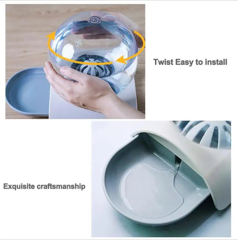 For Cat Pets Water Pet Cat Dog Feeder Fountain Bubble Automatic Cats Water Fountain Large Drinking Bowl Dispenser No Electricity