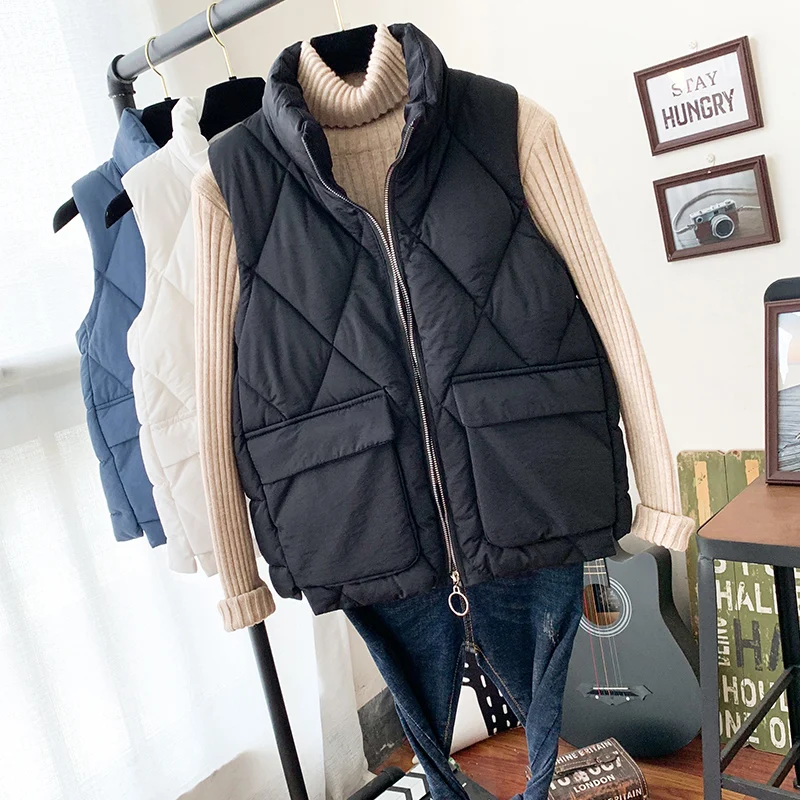 

Cheap wholesale 2019 new autumn winter Hot selling women's fashion casual female nice warm Vest Outerwear BP861