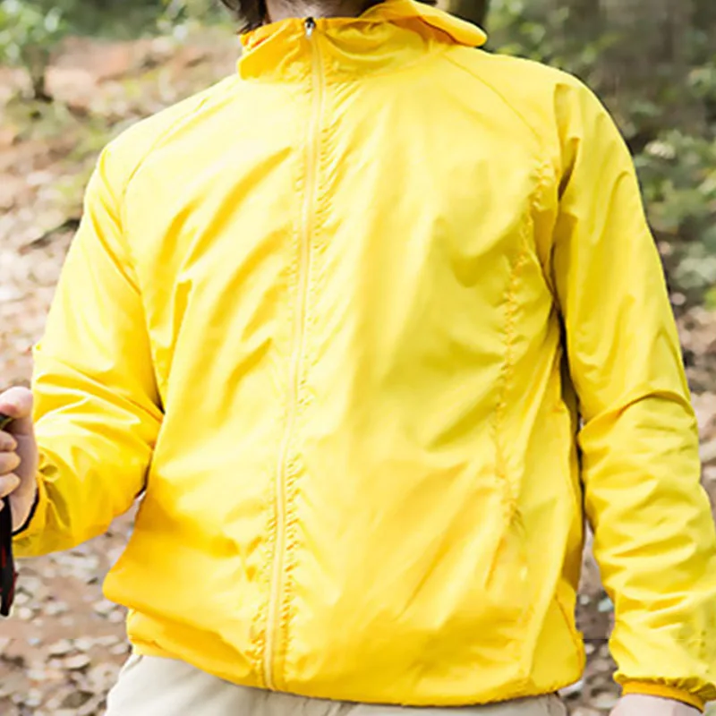 Наружное солнцезащитное пальто анти-УФ непромокаемые ветрозащитные быстросохнущие ультратонкие женские и мужские куртки FK88 - Цвет: yellow