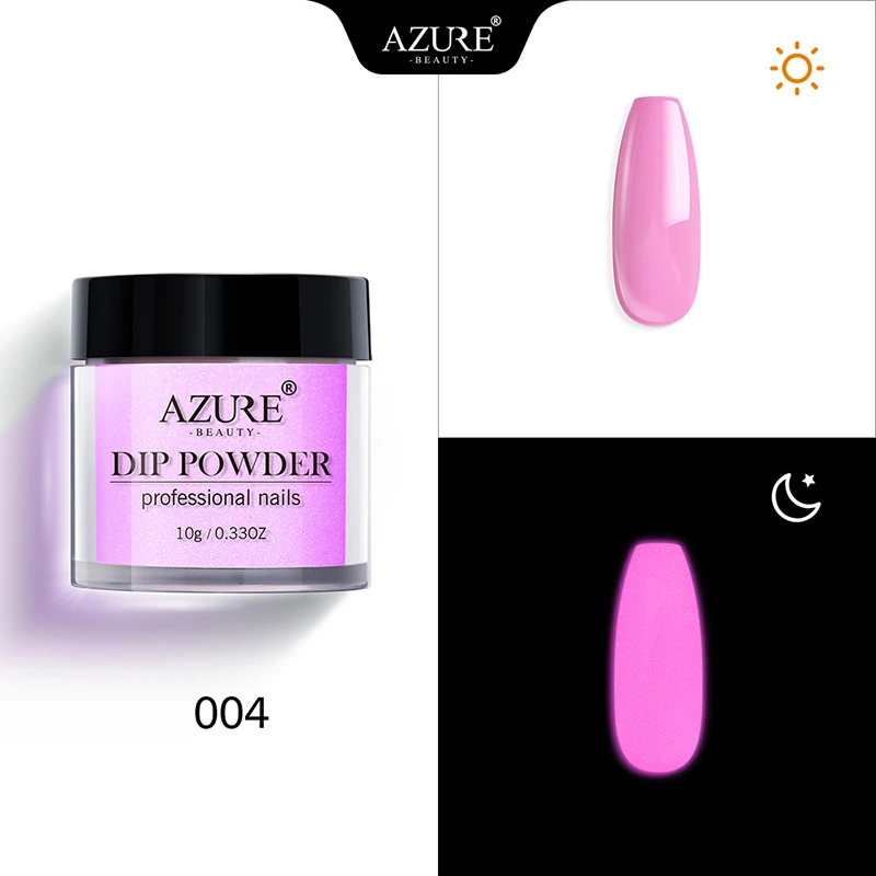 

Azure Beauty Chameleon Glitter Dip Powder Luminous Holographic Dipping Powder Fluorescent Glitter Nail Powder