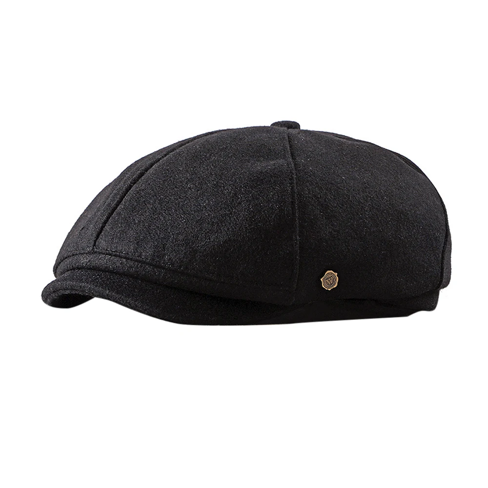 Винтажная однотонная плоская кепка s для мужчин, для гольфа, для вождения, таксистка, унисекс, восьмиугольная кепка, модная Зимняя кепка Newsboy