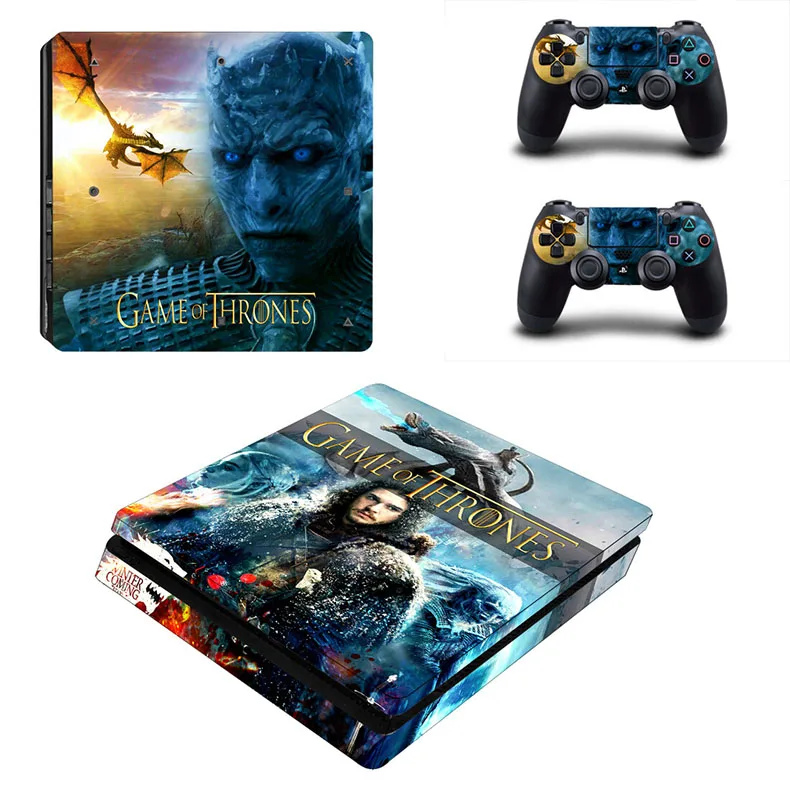 PS4 тонкие наклейки Игра престолов PS 4 Play станция 4 тонкий кожи Стикеры для playstation 4 тонкая консоль и контроллер