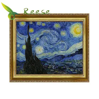

Diy Full Resin Round Diamond Painting Rhinestones Embroidery Kit Van Gogh Starry Night Famous Painting Mosaic Decor Hobby Gift