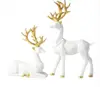 Figuras de renos de Navidad de estilo nórdico, resina sintética pequeña, de pie, para casa y oficina, 2 uds. ► Foto 1/6