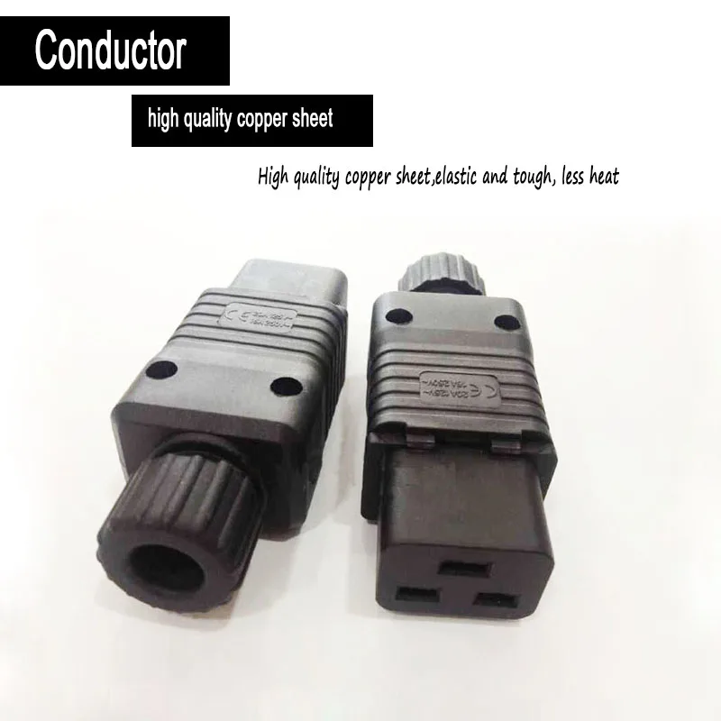 1 шт. IEC PDU UPS 16A 250 В AC 320 C19 «сделай сам» штекер гнездо IEC C19 conector разборный штекер черный