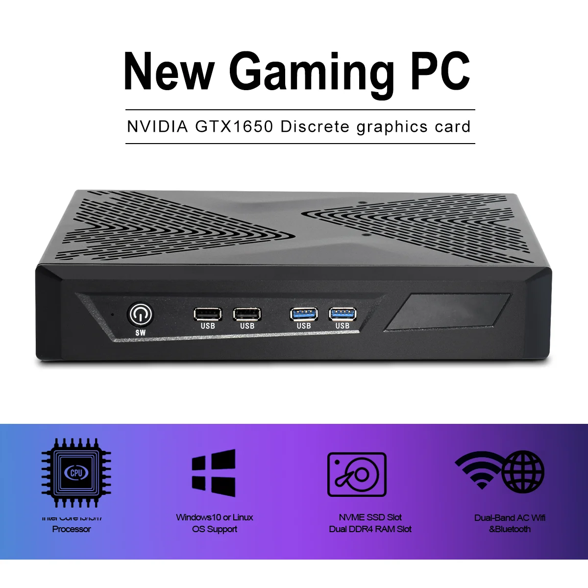 Gaming Mini Pc Intel I9 I7 I5 6 Cores With Gpu Nvidia Gtx1650 Mini Pc Without Fan