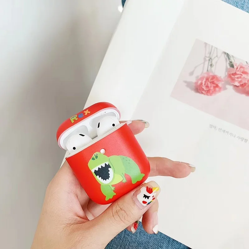 Для AirPods 1 2 Чехол История игрушек мультфильма Базз древесный узор кожухи головных телефонов для Apple Airpods 2 мягкий силиконовый защитный чехол