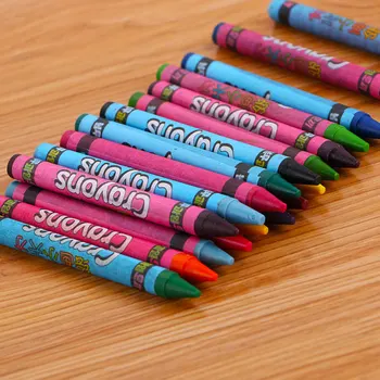 

Crayons Creative Cartoon 8/12/24 Colors Drawing Crayon Oil Painting Stick Kids Student Pastel Pencils Set Art School Supplies
