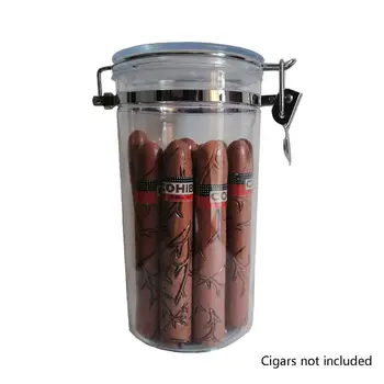 

Acrylic Humidor Jar with Humidifier,humidor That can Hold About 15 Cigars Clear