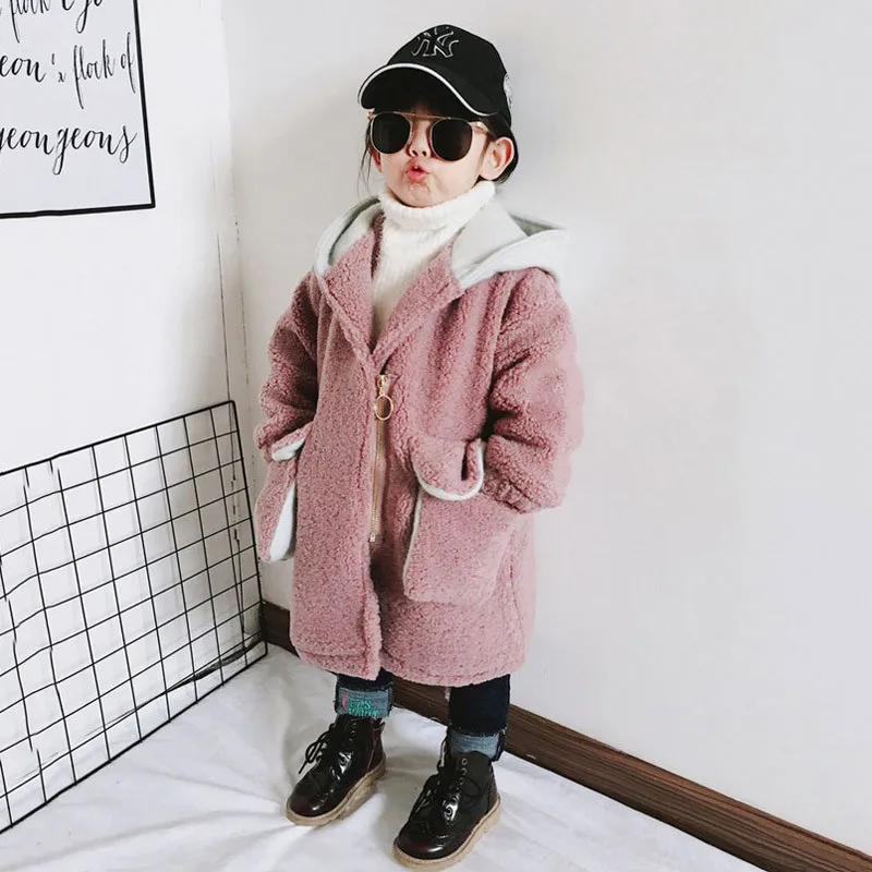 Mihkalev litter girls winter coat children autumn winter hoodies coats for kids hooded zipper overcoat girls snowsuit