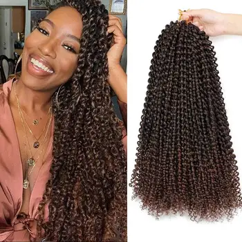 

18 Inch Passion Twist Crochet Hair Water Wave Crochet Braiding Hair Long Bohemian Hair Passion Twist Syntheticl Hair Extensions