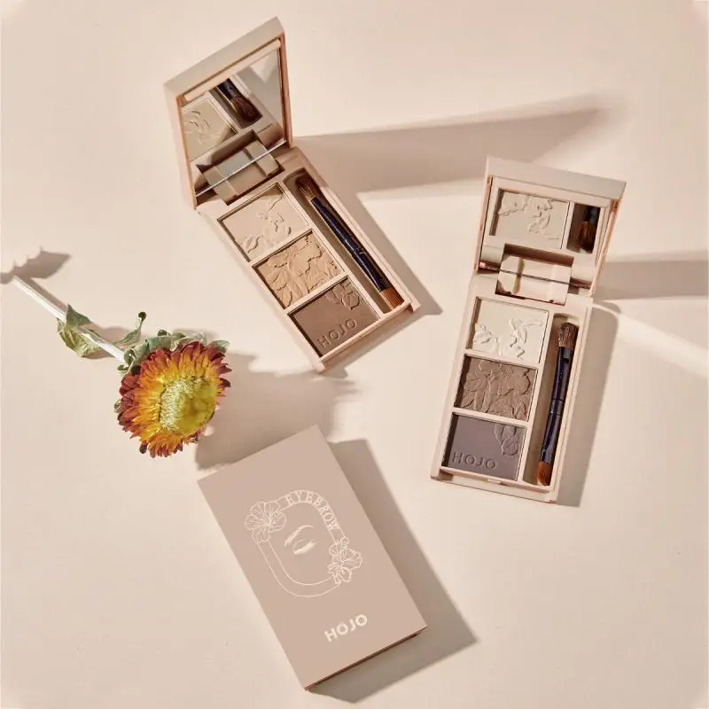 Тени для бровей 3 цвета палитра макияжа стойкие водостойкие тени пудра хайлайтер