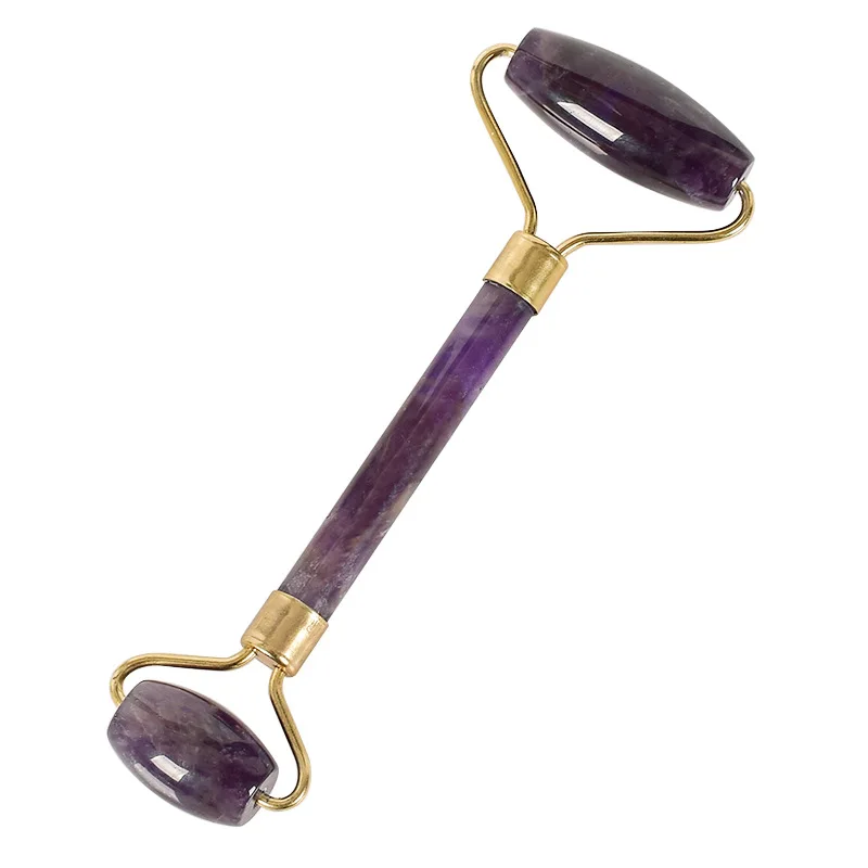 Amethyst Roller Amethyst Face Lift Rollers Beauty Cool Tools Stone Massager Crystal Facial Neck Rollers Massage Beauty Skin Care Roller - Цвет: Amethyst Roller