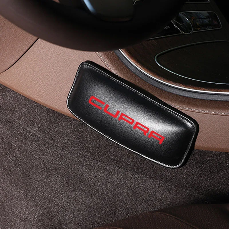 

Leather Leg Cushion Knee Pad Armrest pad FOR Seat Leon Cupra Car Interior Accessories