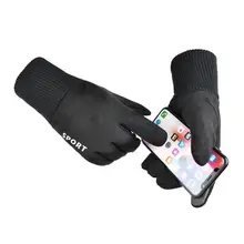 1 пара зимних перчаток, перчатки для сенсорного экрана, женские и мужские термошерстяные перчатки для лыжного спорта, перчатки для бега