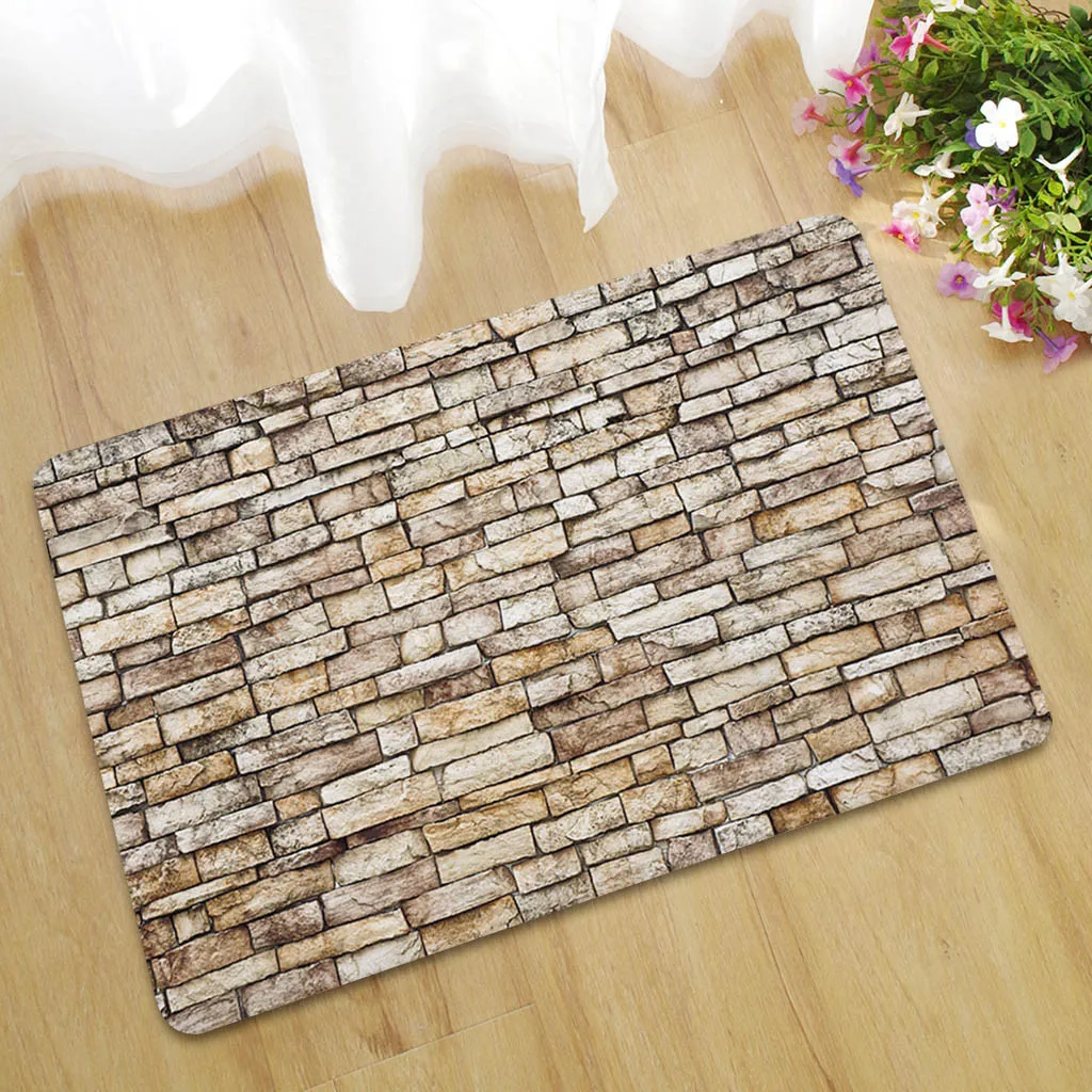 Коврик с имитацией кирпича нескользящий коврик для ванной спальни кухни