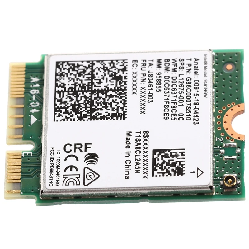 Двухдиапазонный беспроводной AC 9461 для Intel 9461NGW 802.11Ac NGFF ключ E 2,4G/5G WiFi карта Bluetooth 5,0