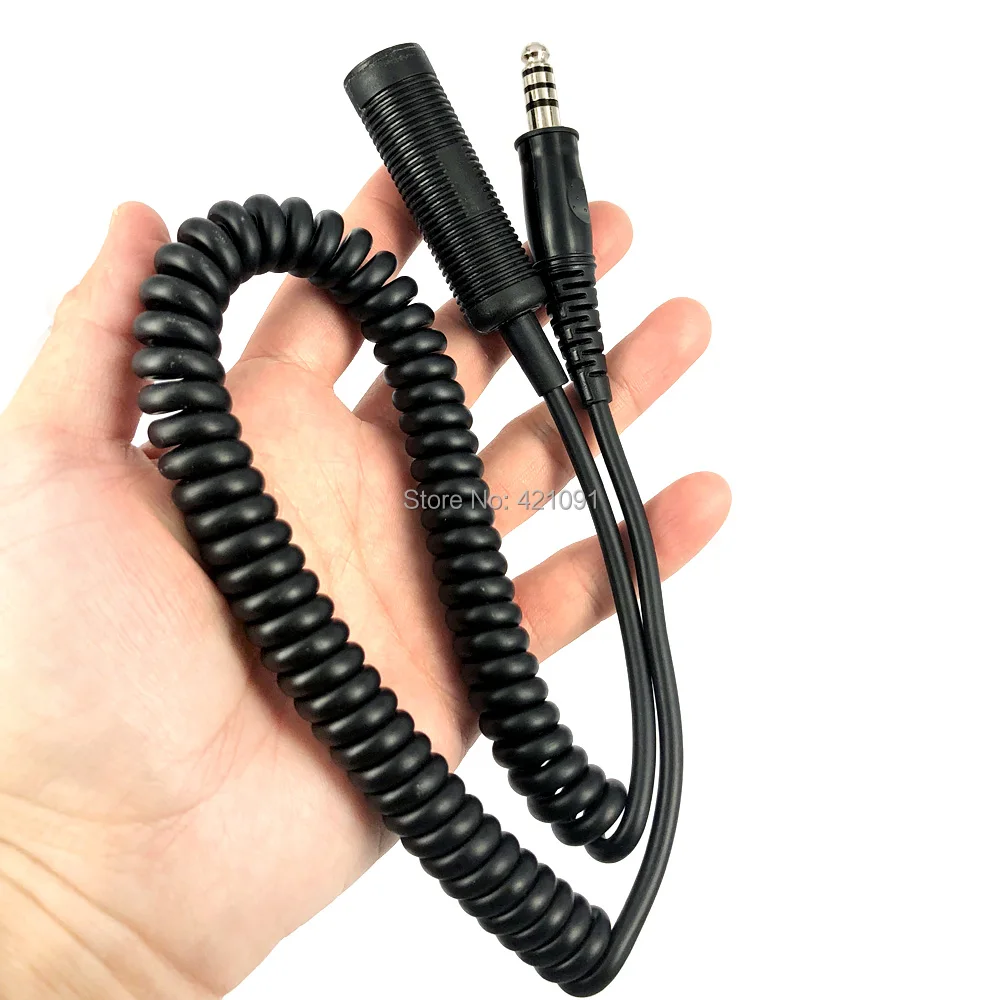U 92A U FOR U 174 U Bowman Headset Extension Cable Military Helicopter Headphone Headset Extension Cable Durable Stable