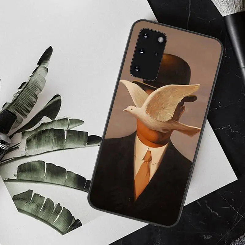 NBDRUICAI Rene Magritte Bling Cute Phone Case for Samsung S20 plus Ultra S6 S7 edge S8 S9 plus S10 5G NBDRUICAI Rene Magritte Bling Cute Phone Case for Samsung S20 plus Ultra S6 S7 edge S8 S9 plus S10 5G